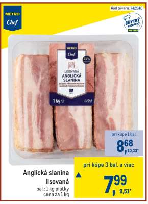 Anglická slanina lisovaná