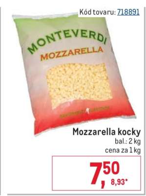 Mozzarella kocky
