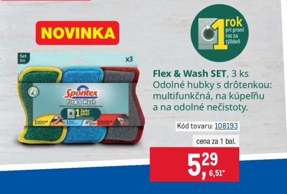 Flex & Wash SET, 3 ks