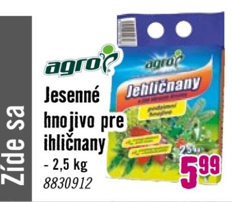 Agro Jesenné hnojivo pre ihličnany