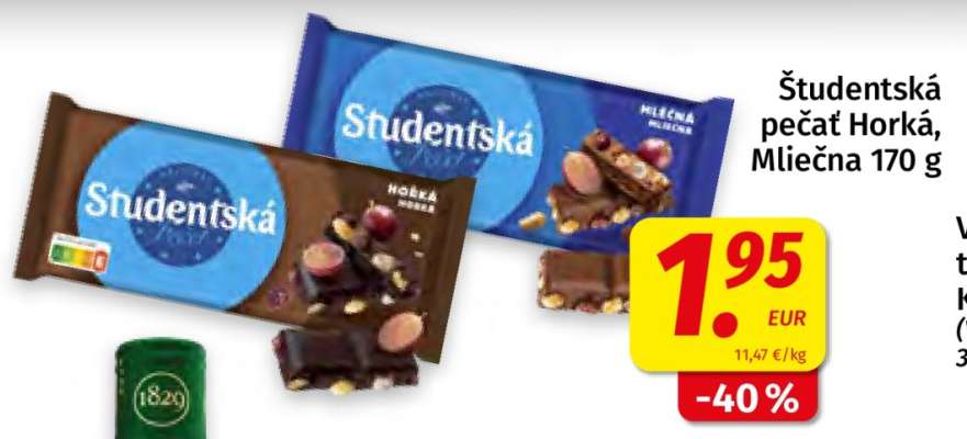 Študentská pečať Horká, Mliečna 170 g