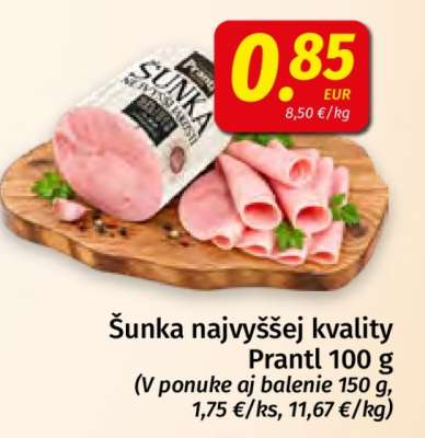 Šunka najvyššej kvality Prantl 100 g