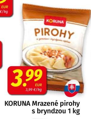 KORUNA Mrazené pirohy s bryndzou 1 kg