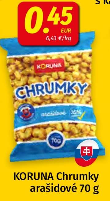KORUNA Chrumky arašidové 70 g