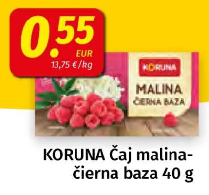 KORUNA Čaj malina-čierna baza 40 g