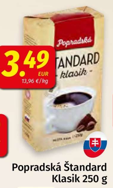 Popradská Štandard Klasik 250 g