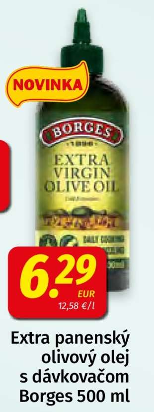 Extra panenský olivový olej s dávkovačom Borges 500 ml
