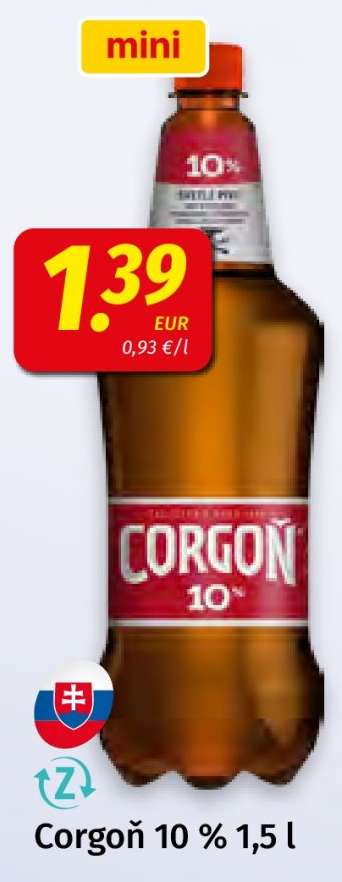 Corgoň 10% 1,5 l