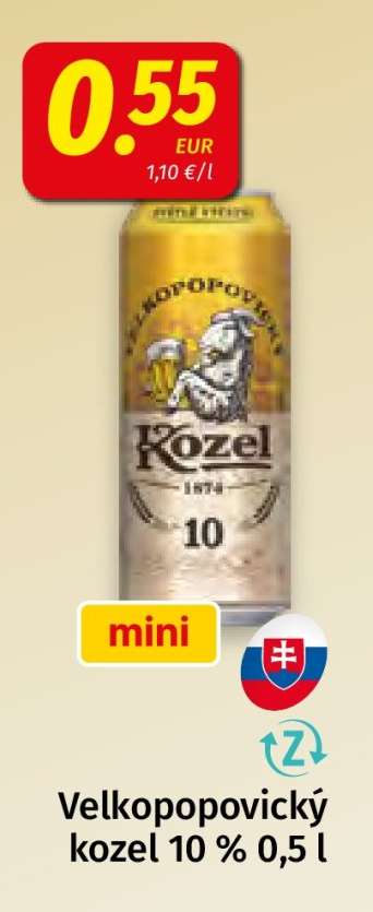 Velkopopovický Kozel 10 0,5 l