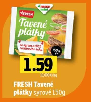 FRESH Tavené plátky syrové 150g