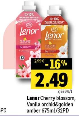 Lenor Cherry blossom, Vanila orchid & golden amber 675ml/32PD