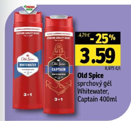 Old Spice sprchový gél Whitewater, Captain 400ml