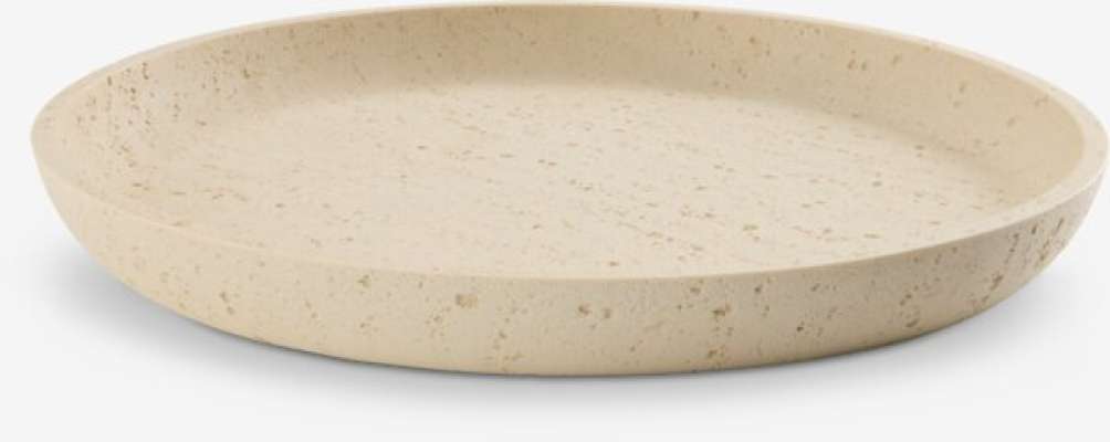Dekoračný podnos JENSUFFE Ø30xV3 cm béžová