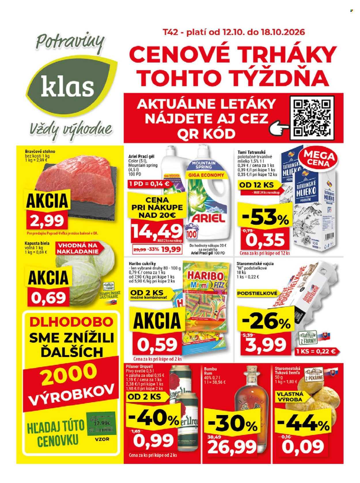 Leták Klas - 12.10.2026 - 18.10.2026. Strana 1