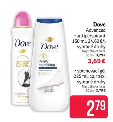 Dove Advanced sprchovací gél