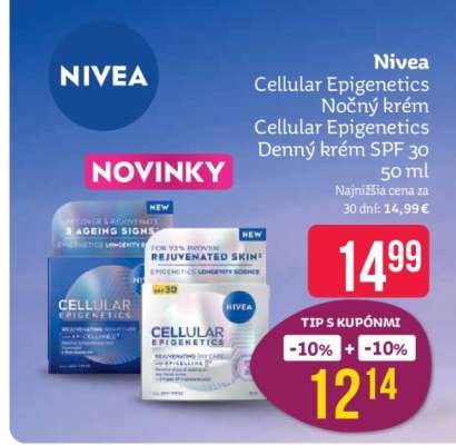 Nivea Cellular Epigenetics Nočný krém Cellular Epigenetics Denný krém SPF 30 50 ml