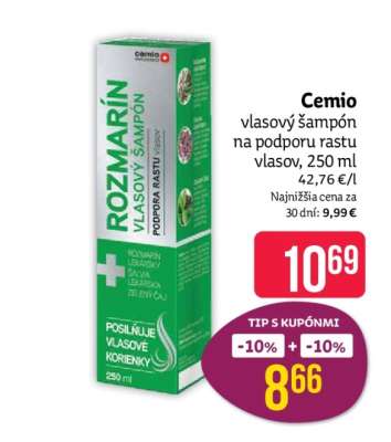 Cemio vlasový šampón na podporu rastu vlasov, 250 ml