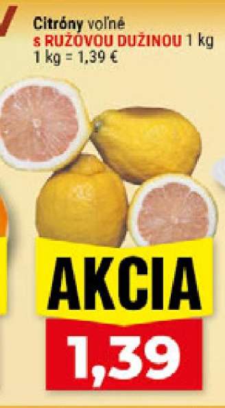 Citróny s ružovou dužinou