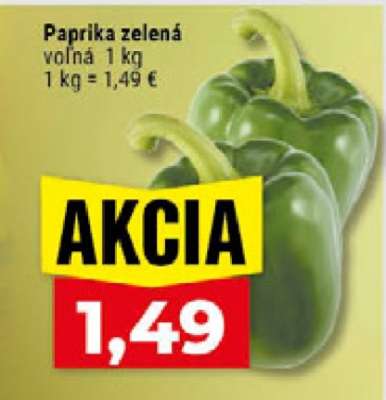Paprika zelená