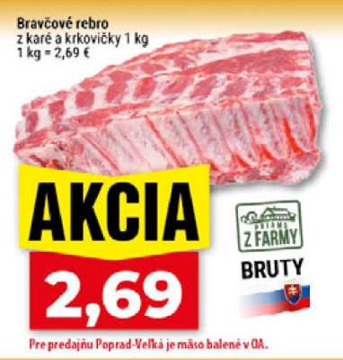 Bravčové rebro z karé a krkovičky