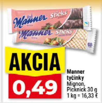 Manner tyčinky Mignon, Picknick 30 g
