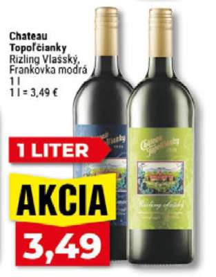Chateau Topoľčianky Rizling Vlašský, Frankovka modrá