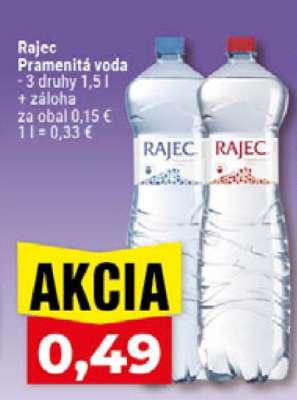RAJEC Pramenitá voda