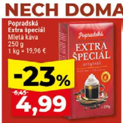 Popradská Extra špeciál mletá káva
