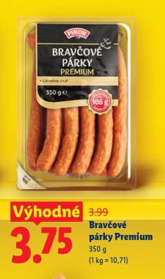 Bravčové párky Premium