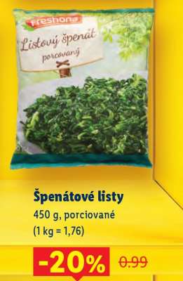 Špenátové listy