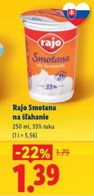 Rajo smotana na šľahanie