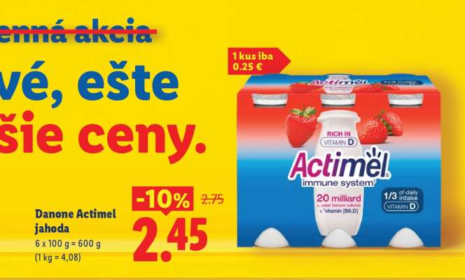 Danone Actimel jahoda