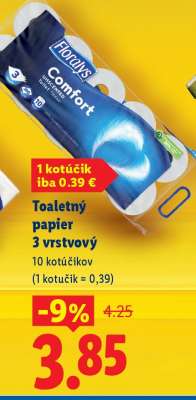 Toaletný papier 3-vrstvový