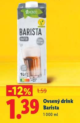 Ovsený drink Barista
