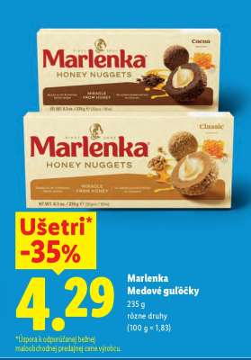 MARLENKA Medové guľôčky