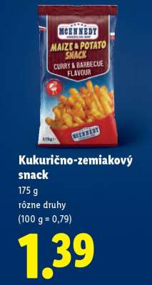 Kukurično-zemiakový snack