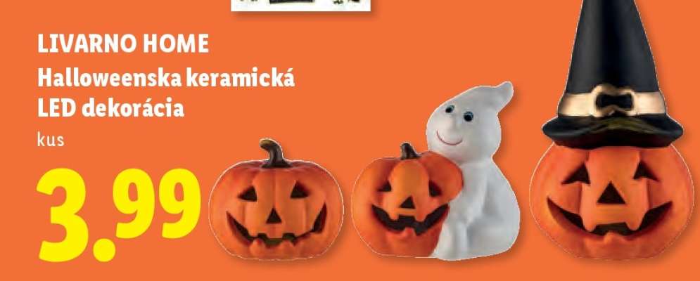 Livarno Home Halloweenska keramická LED dekorácia