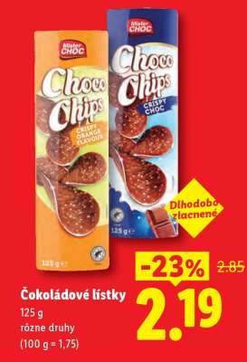 Čokoládové lístky