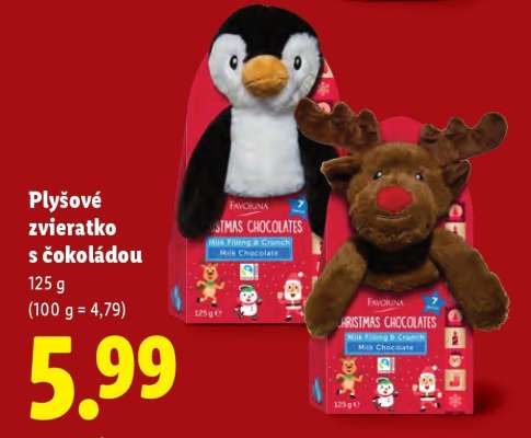 Plyšové zvieratko s čokoládou