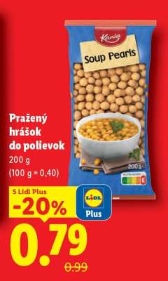 Pražený hrášok do polievok