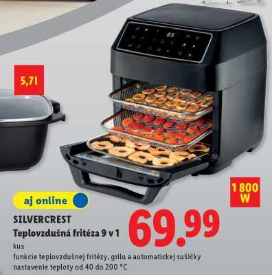 SILVERCREST Teplovzdušná fritéza 9 v 1