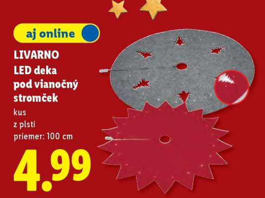 LIVARNO LED deka pod vianočný stromček
