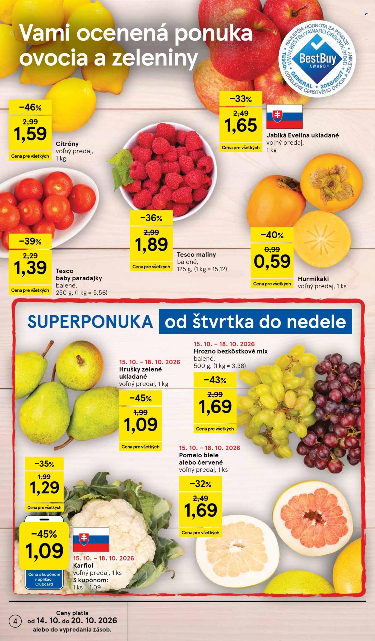 Leták TESCO supermarket - 14.10.2026 - 20.10.2026. Strana 4