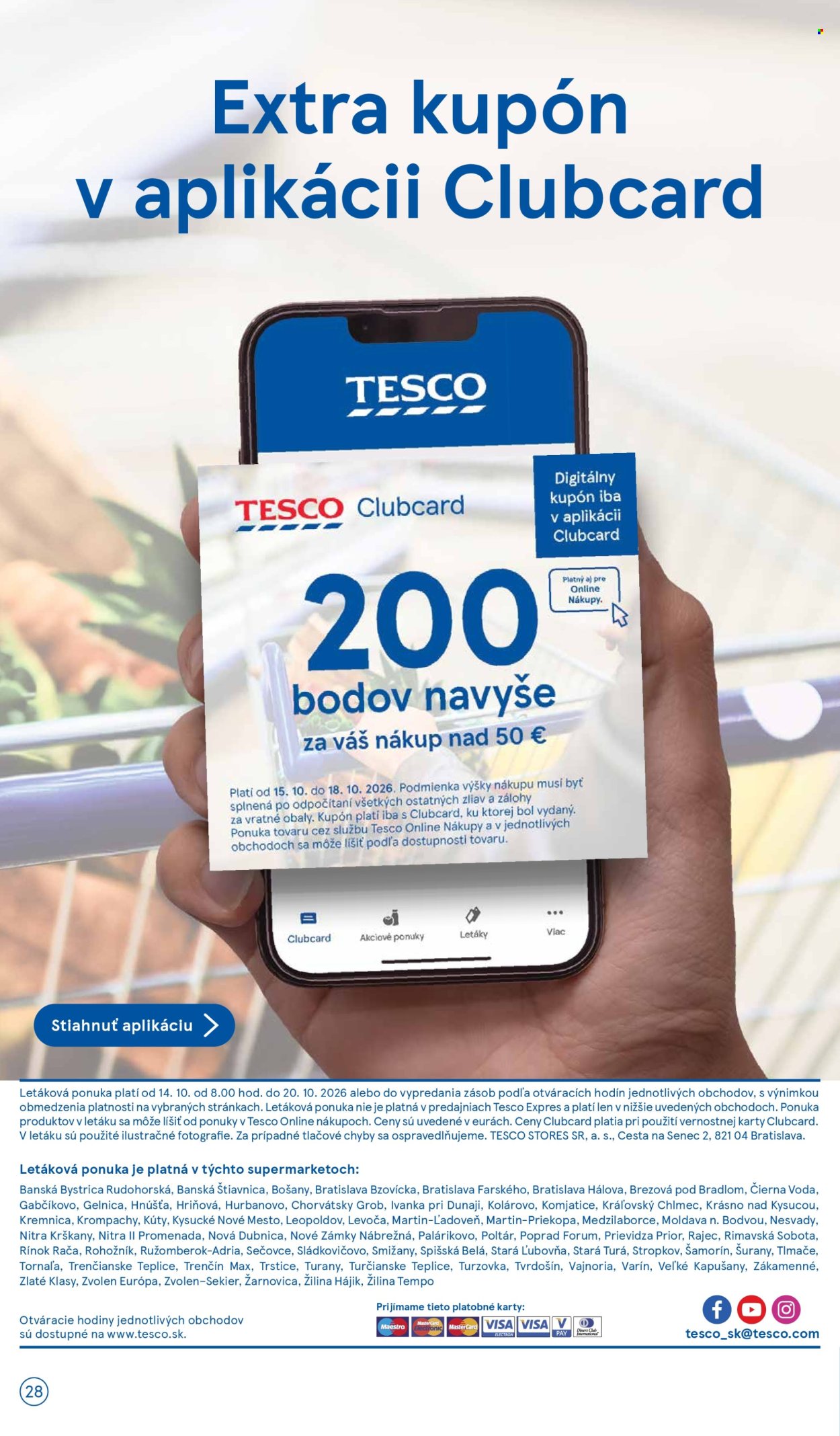 Leták TESCO supermarket - 14.10.2026 - 20.10.2026. Strana 28