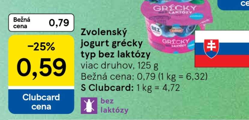 Zvolenský jogurt grécky typ bez laktózy