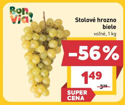 Stolové hrozno biele