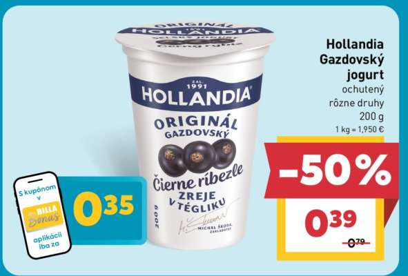 Hollandia Gazdovský jogurt