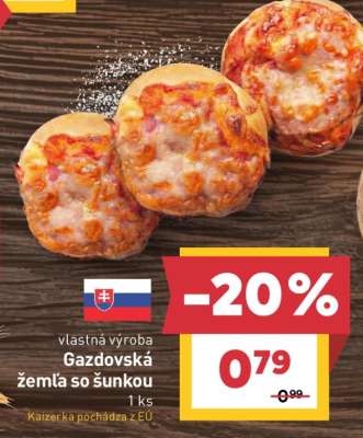 Gazdovská žemľa so šunkou