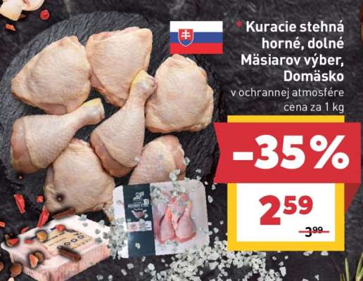 Kuracie stehná horné, dolné Mäsiarov výber, Domäško