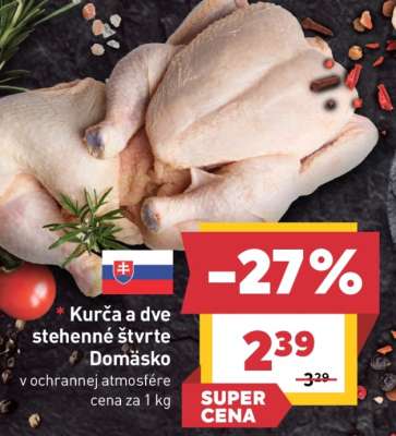 Kurča a dve stehenné štvrte Domäso